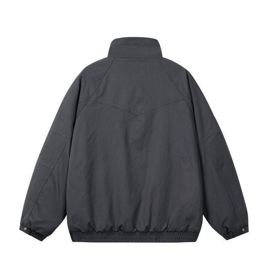 Unisex Kurz geschnittene Boxy-Pufferjacke mit hochschließendem Kragen und Teddy-Innenfutter Shop Nory