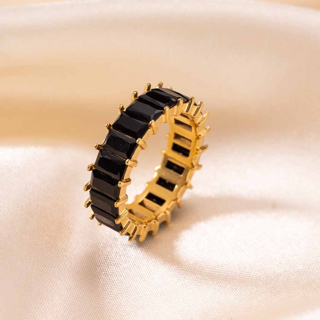 Damen Zarter Ring mit pinken Kristallen Shop Nory