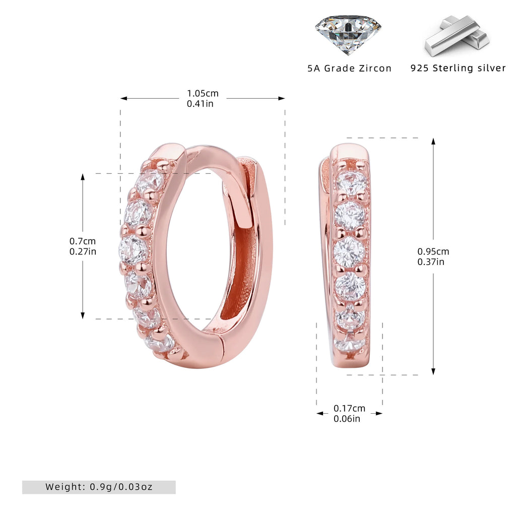 Damen Creolen mit funkelnden Zirkonsteinen und hochwertiger 925 Sternsilberfassung Shop Nory