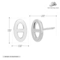 Damen Ohrstecker mit modernem ovalem Design aus 925 Sterling Silber Shop Nory