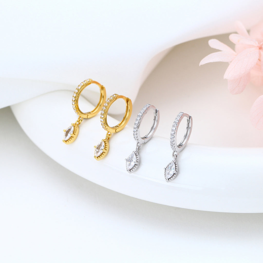 Damen Ohrhänger mit funkelnden Zirkonia und luxuriösem Design Shop Nory