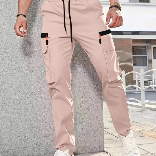 Herren Tapered Cargojogginghose mit elastischem Bund, Tunnelzug & Multifachtaschen Shop Nory