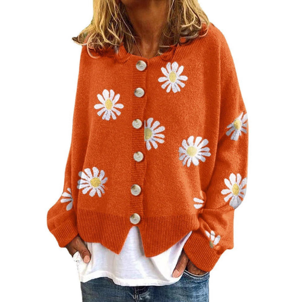 Damen modischer Blumensweater