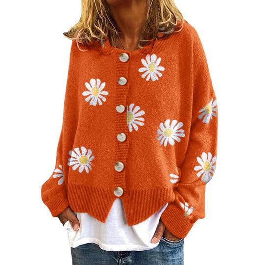 Damen modischer Blumensweater