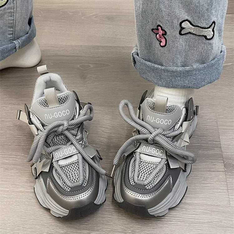 Damen Sportlich-luxuriöse Multi‑Layer City‑Sneaker mit robuster Plateau‑Sohle und verstellbarem Schnallenriemen Shop Nory