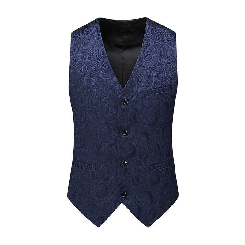 Herren Jacquardweste mit ornamentaler Struktur, spitz zulaufendem Saum und satinierter Rückseite Shop Nory