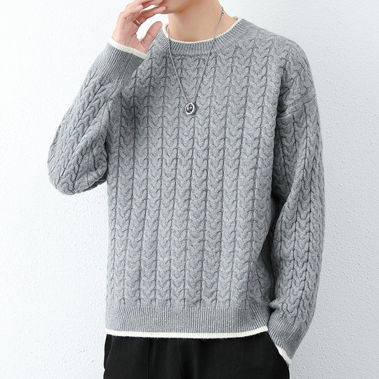Herren Grobstrickpullover mit Zopfmuster Shop Nory