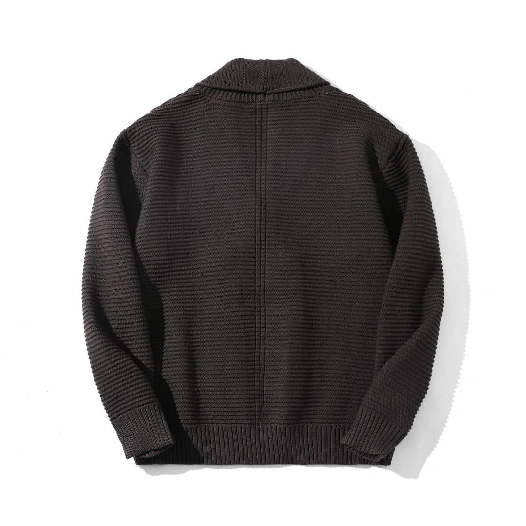 Damen Doppelreihige Strickcardigan mit Schalkragen und Strukturstrick Shop Nory
