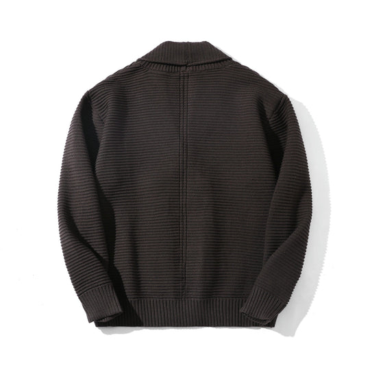 Damen Doppelreihige Strickcardigan mit Schalkragen und Strukturstrick Shop Nory