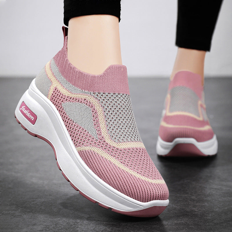Damen nan ultraleichter Strick-Slip-On mit ergonomischer Keilsohle und herausnehmbarem Komforteinlagenfach Shop Nory
