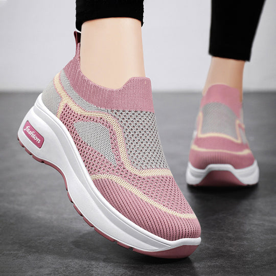 Damen nan ultraleichter Strick-Slip-On mit ergonomischer Keilsohle und herausnehmbarem Komforteinlagenfach Shop Nory