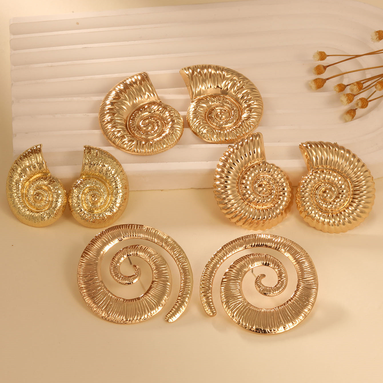 Damen Ohrstecker im eleganten Muscheldesign Shop Nory