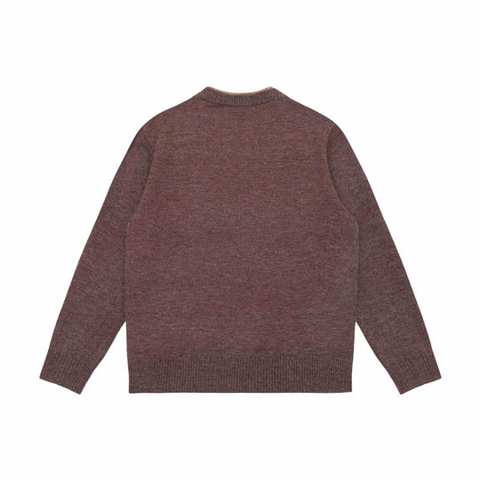 Unisex Grobgestrickter Pullover mit V-Notch Ausschnitt und kontrastierter Innenblende Shop Nory