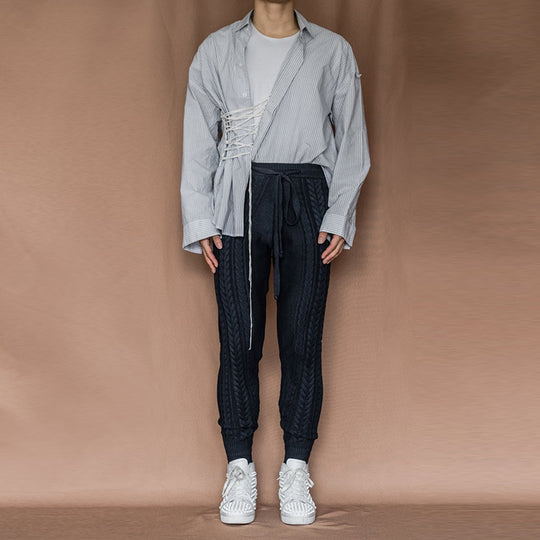 Herren Kabelstrick-Jogginghose mit Tunnelzug Shop Nory