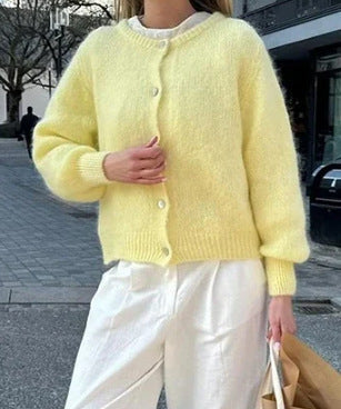 Damen kuscheliger Cardigan aus weichem Mohair