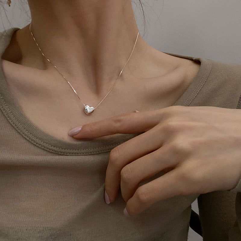 Damen feine Halskette mit herzförmigem Anhänger Shop Nory