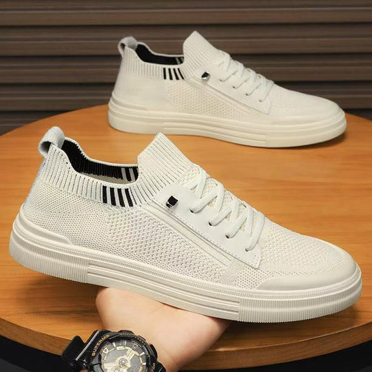 Herren Low-Top Strick-City-Sneaker mit elastischem Schaft, seitlichem Reißverschluss und stoßdämpfender Gummisohle Shop Nory