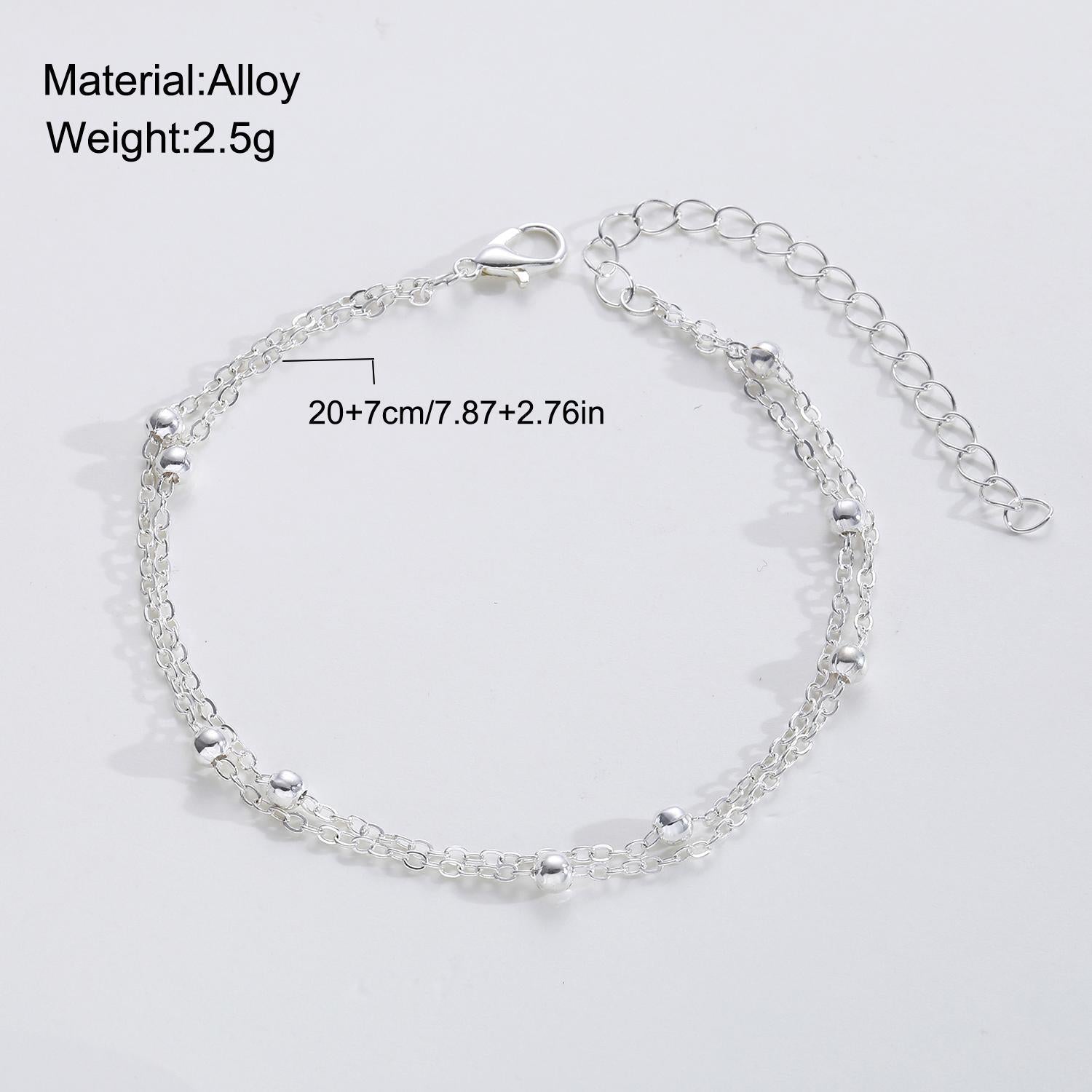 Damenarmband mit modischem Doppelketten-Design und eleganten Metallakzenten Shop Nory