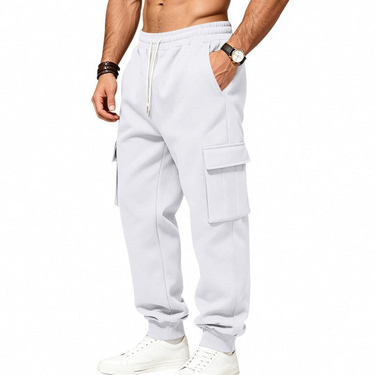 Herren locker geschnittene Cargo-Jogginghose mit elastischem Bund und großen Klappentaschen Shop Nory