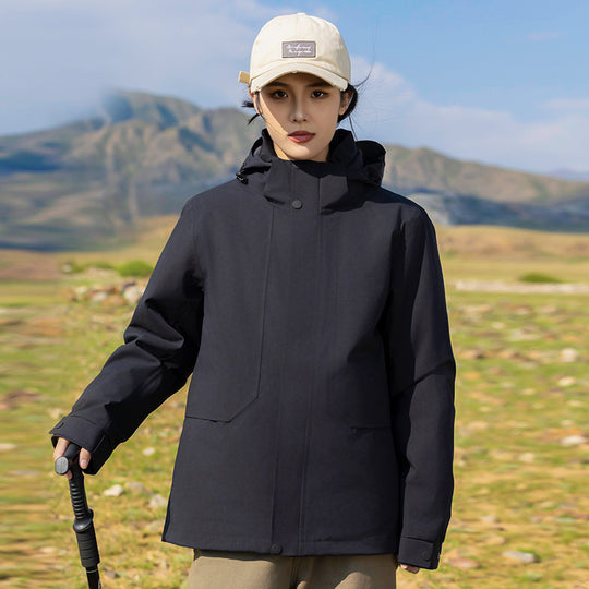 Herren Leichter wasserdichter Parka mit verstellbarer Kapuze und verdecktem Reißverschluss Shop Nory