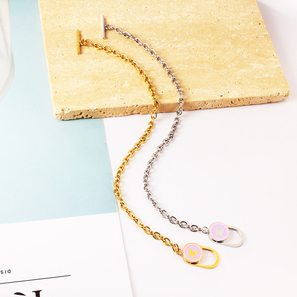 Damen Armkettchen mit bunten Anhängern aus hochwertigem Edelstahl Shop Nory