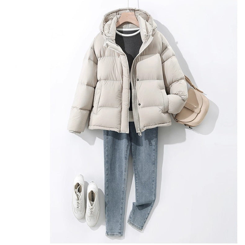 Damen Stilvolle Daunenjacke mit Kapuze Shop Nory