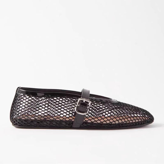 Damen Glitzernde Ballerinas mit dekorativem Riemen