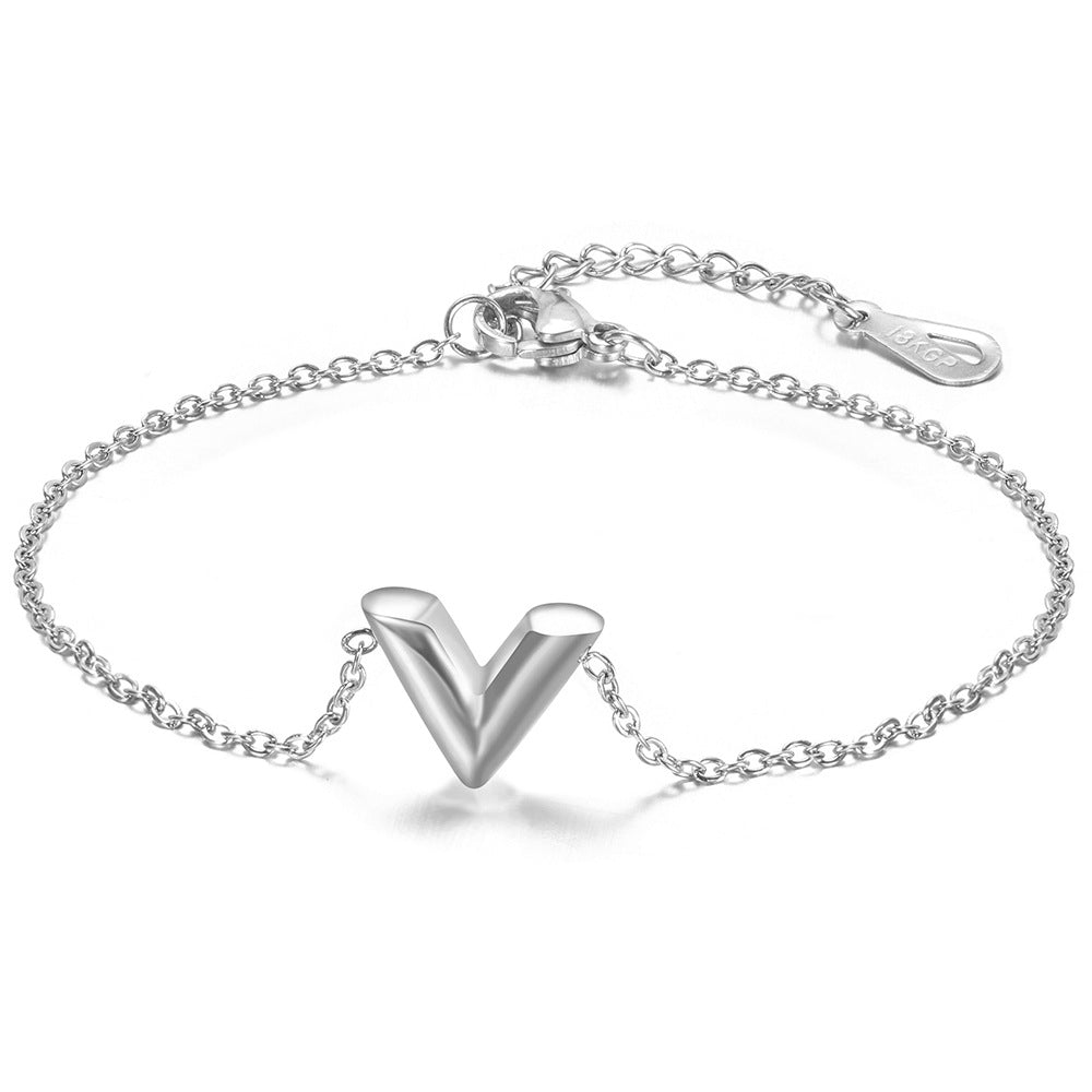 Damen Armband mit V-förmigem Anhänger und verstellbarem Verschluss Shop Nory