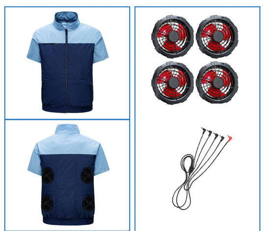 Unisex nan Niederspannungs Lüfter-Set für Kühljacken mit drei kompakten Ventilatoren und Y-Anschluss Shopnory