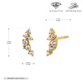 Damen Ohrstecker im modernen Zickzackdesign aus hochwertigem 925 Sterling Silber Shop Nory