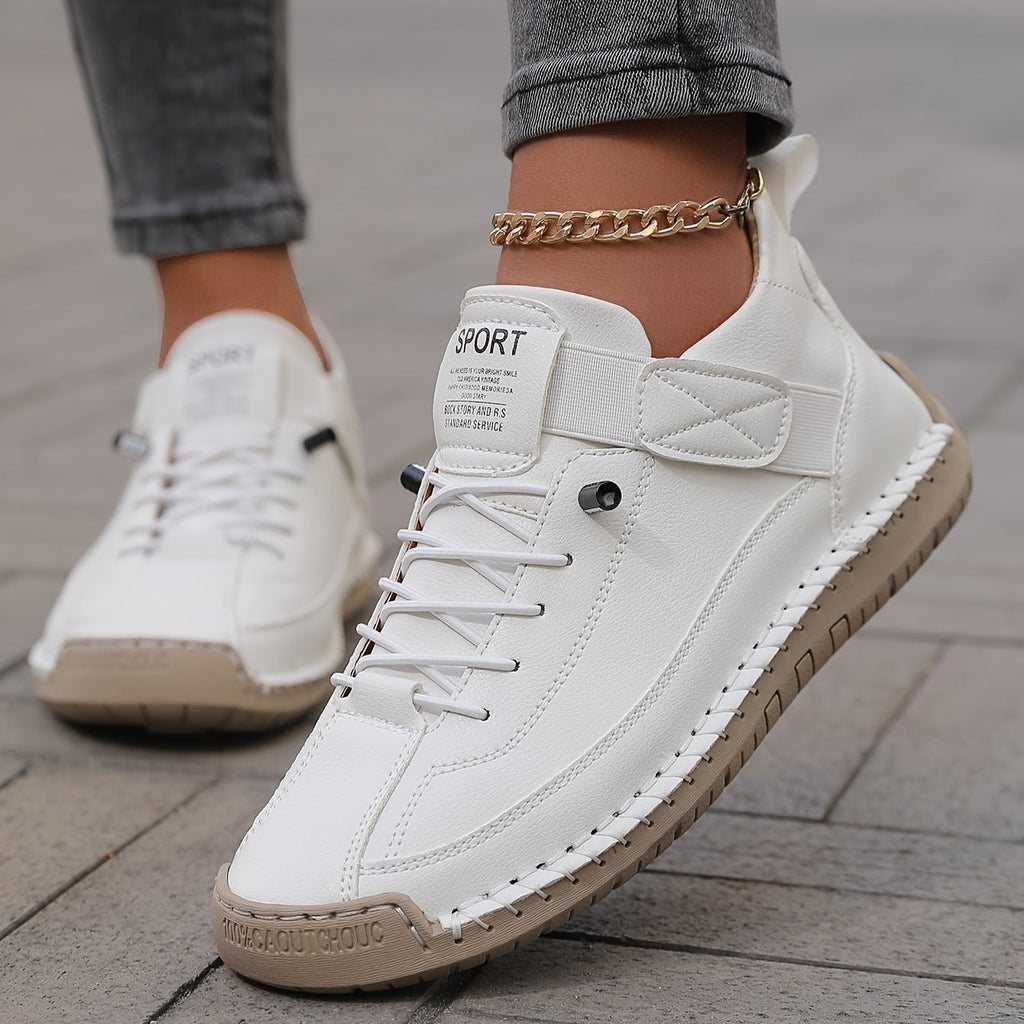Damen Bequeme Freizeitschuhe mit elastischem Klettverschluss und atmungsaktiver Konstruktion Shopnory