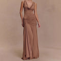 Damen Elegantes Maxikleid mit raffinierten Drapierungen und figurbetontem Schnitt