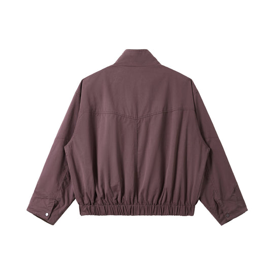 Unisex Kurz geschnittener Utility‑Fieldblouson mit Funnelkragen und großen Pattentaschen Shop Nory