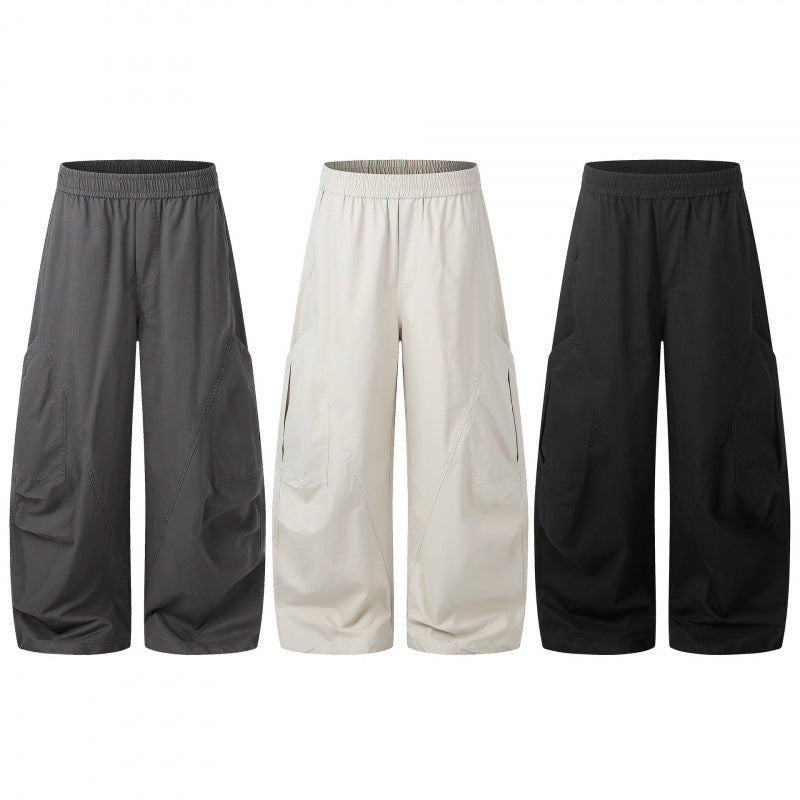 Damen Weite Cargo-Culotte-Hose mit elastischem Bund und multifunktionalen Aufsatztaschen Shop Nory