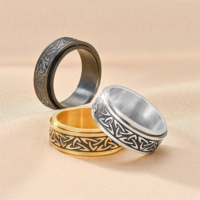 Herren Ring mit kunstvollem keltischem Muster und eleganter Edelstahloberfläche Shop Nory