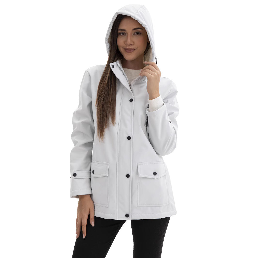 Damen Modische Outdoor-Jacke mit Fleece-Futter