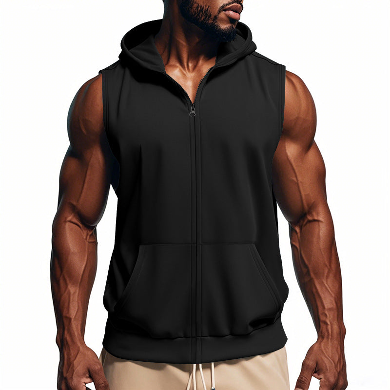 Herren ärmelloses Kapuzenshirt aus atmungsaktivem Material