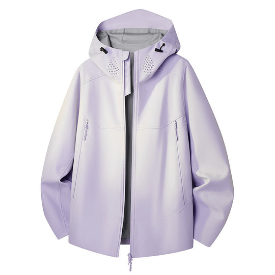 Damen Wasserdichte Softshell-Outdoorjacke mit minimalistischer Silhouette und Belüftungsperforation am Kragen Shop Nory