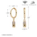 Damen Ohrhänger mit funkelndem Zirkon-Anhänger aus hochwertigem 925 Sterlingsilber Shop Nory