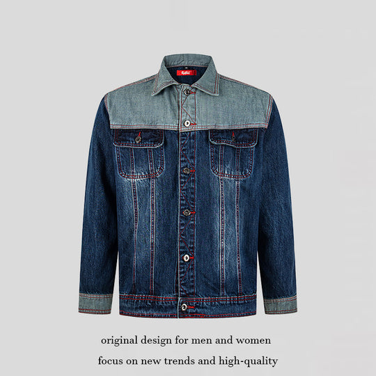 Herren Jeansjacke im Two-Tone-Look mit Kontrastnähten Shop Nory