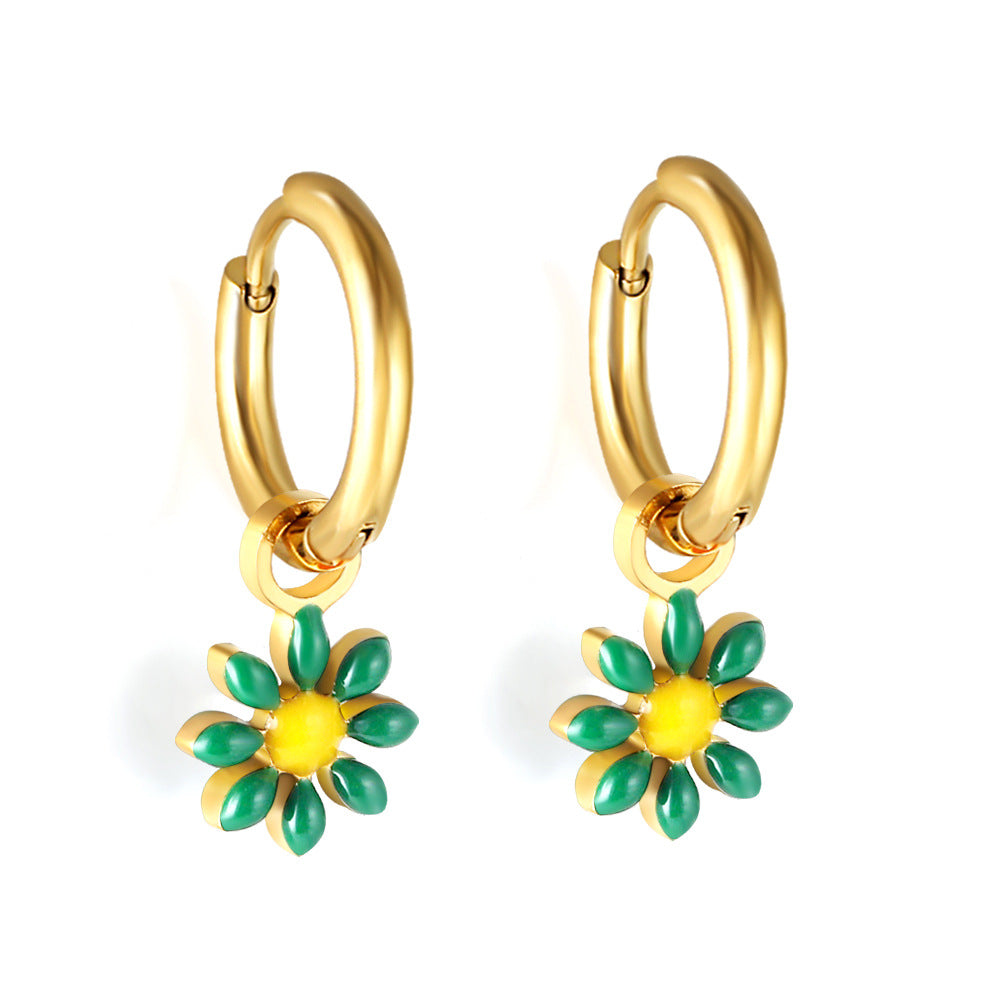 Damen Ohrstecker mit verspieltem Blumendesign und hochwertiger Edelstahloberfläche Shop Nory