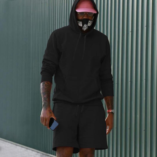 Herren Hoodie-Shorts-Set mit Kängurutasche