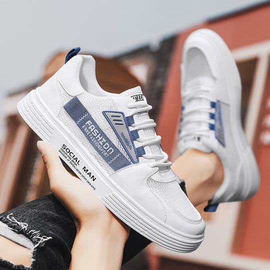 Herren Lässige Plateau-Sneaker mit atmungsaktivem Mesh- und Kunstleder-Mix Shopy Nory