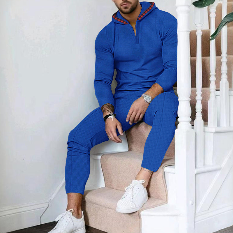 Herren Sportlicher Freizeitanzug mit modernem Kragen und praktischen Taschen Shopnory