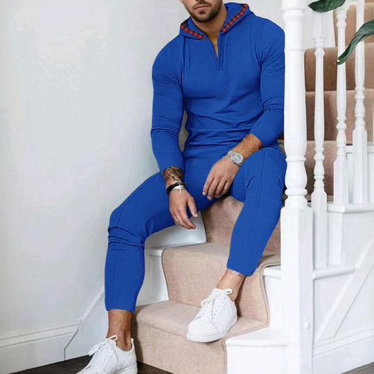 Herren Sportlicher Freizeitanzug mit modernem Kragen und praktischen Taschen Shopnory