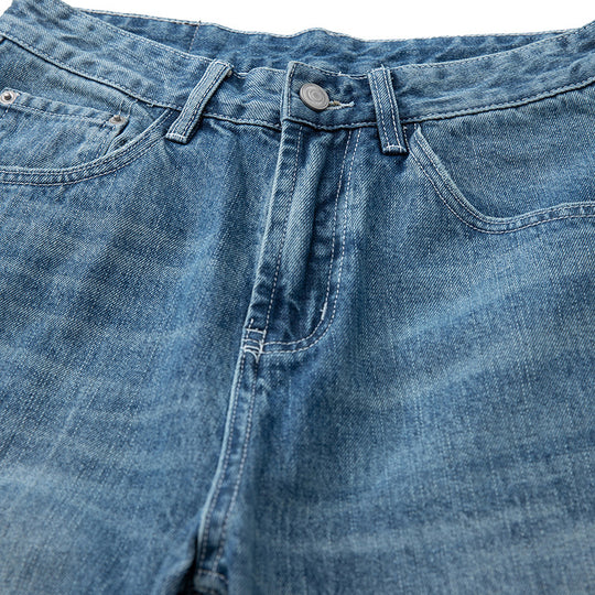 Damen High‑Waist Relaxed‑Fit Jeans mit weitem Bein, umgeschlagenem Saum und karierter Innenfutter Shop Nory