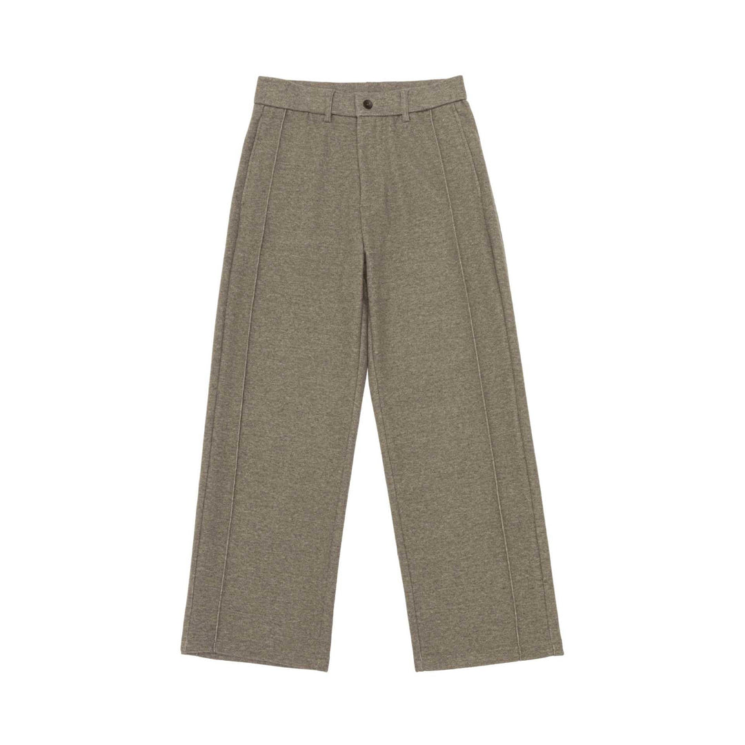 Damen Weite Bundfaltenhose aus Sweatstoff mit hoher Taille und Bügelfalte Shop Nory
