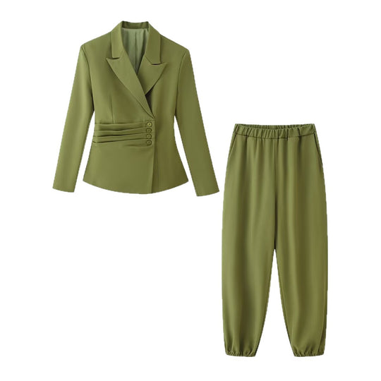 Damen Taillierter Blazer mit seitlichen Faltenbändern und asymmetrischer Knopfleiste Shop Nory