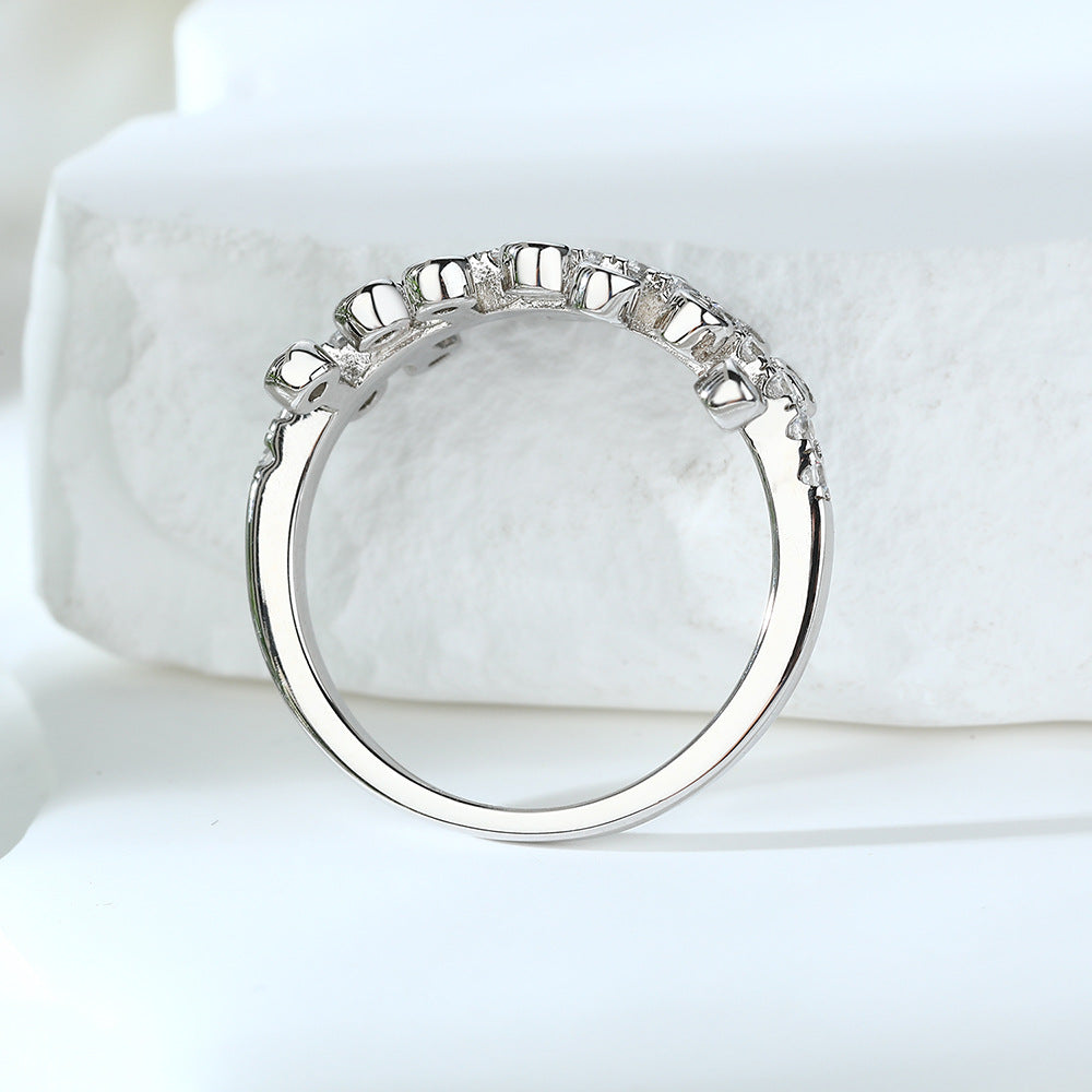 Damen Ring mit glänzenden Zirkonia Shop Nory