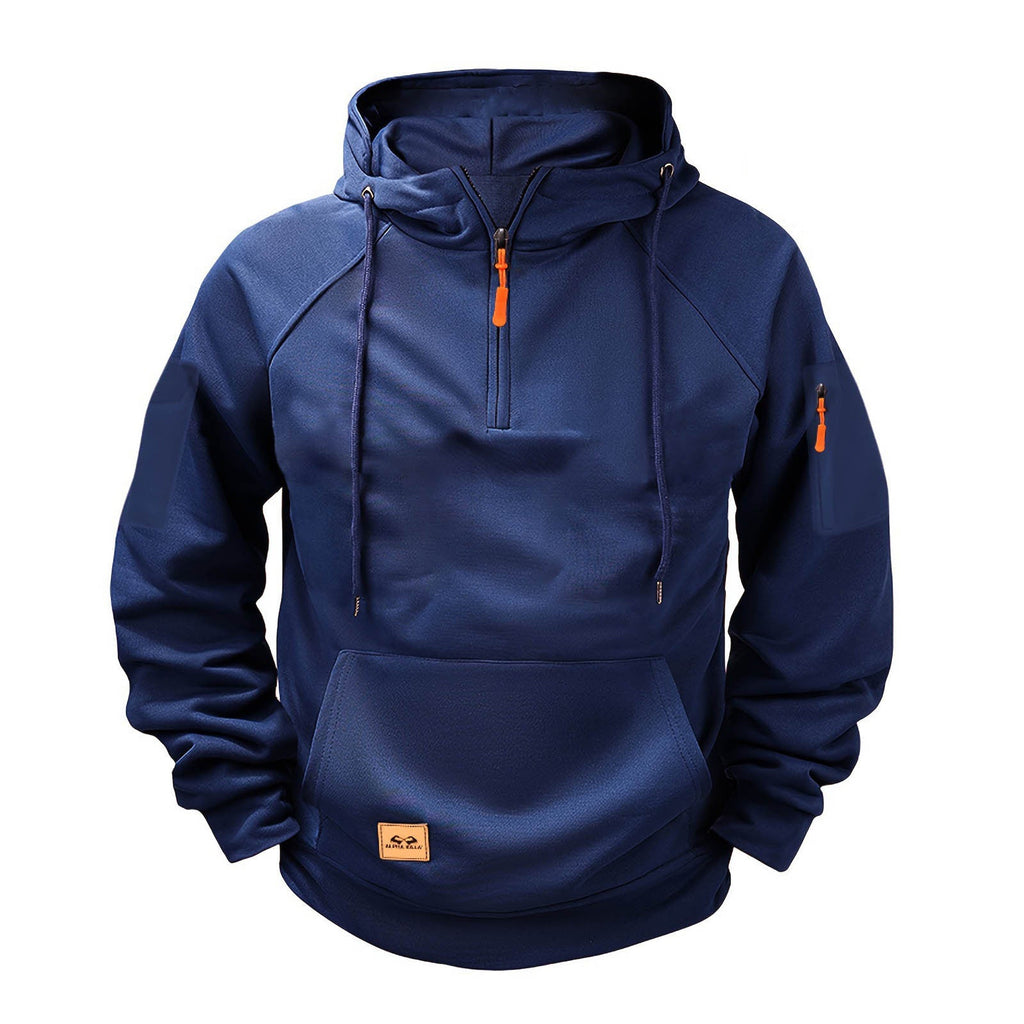 Herren sportlicher Kapuzenpullover mit praktischem Reißverschluss